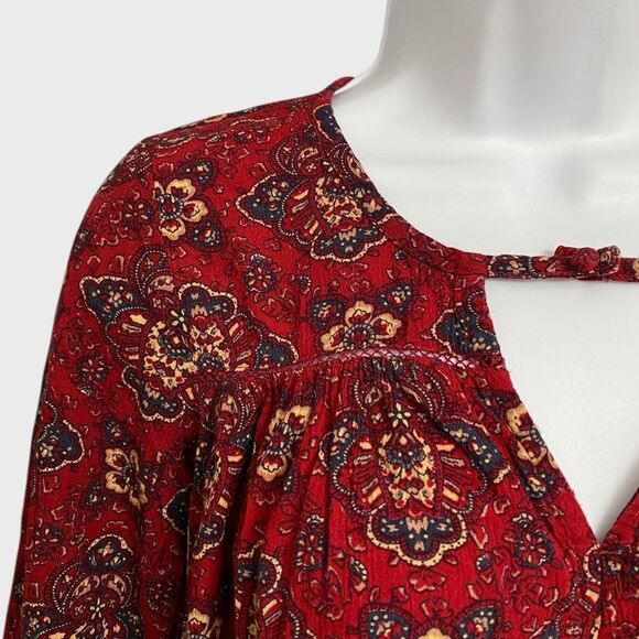 American Eagle Floral Babydoll Mini Dress Women's Sz XXS Boho Festival Coachella - Picture 6 of 16